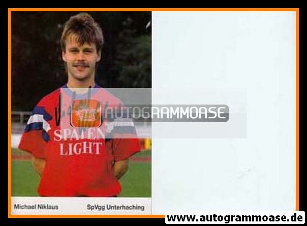 Autogramm Fussball | SpVgg Unterhaching | 1989 | Michael NIKLAUS (rotes Trikot)