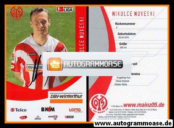 Autogramm Fussball | FSV Mainz 05 | 2006 | Nikolce NOVESKI