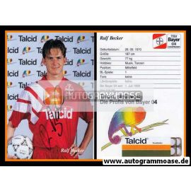 Autogramm Fussball | Bayer Leverkusen | 1993 | Ralf BECKER