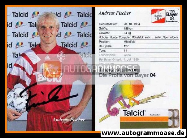 Autogramm Fussball | Bayer Leverkusen | 1993 | Andreas FISCHER
