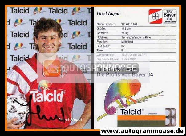 Autogramm Fussball | Bayer Leverkusen | 1993 | Pavel HAPAL