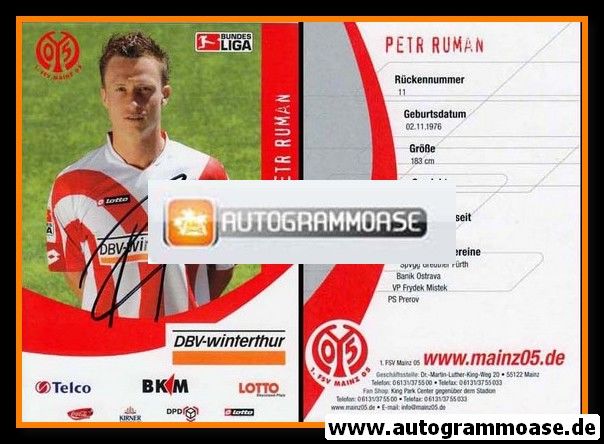 Autogramm Fussball | FSV Mainz 05 | 2006 | Petr RUMAN