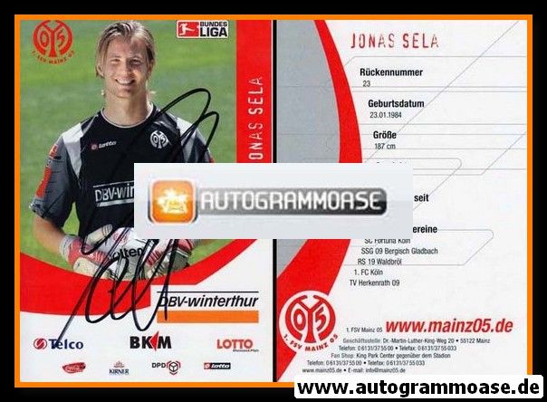 Autogramm Fussball | FSV Mainz 05 | 2006 | Jonas SELA