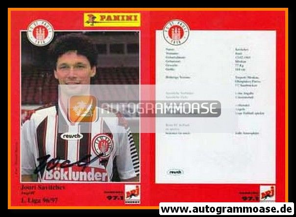 Autogramm Fussball | FC St. Pauli | 1996 | Jouri SAVITCHEV