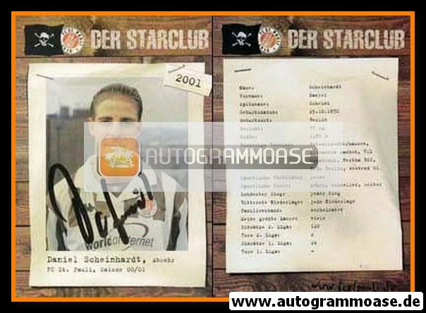Autogramm Fussball | FC St. Pauli | 2000 | Daniel SCHEINHARDT