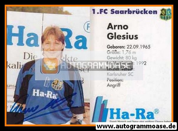 Autogramm Fussball | 1. FC Saarbrücken | 1992 | Arno GLESIUS