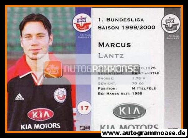 Autogramm Fussball | Hansa Rostock | 1999 | Marcus LANTZ
