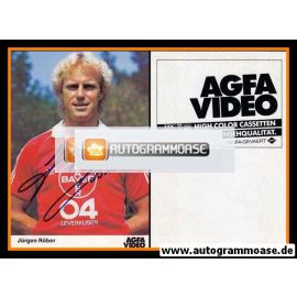 Autogramm Fussball | Bayer Leverkusen | 1982 | J&uuml;rgen R&Ouml;BER