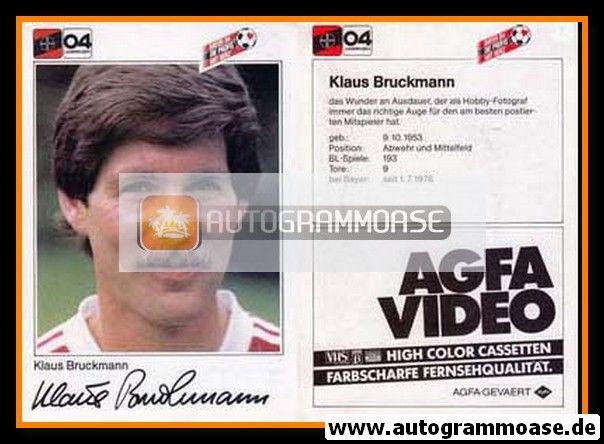 Autogramm Fussball | Bayer Leverkusen | 1983 | Klaus BRUCKMANN