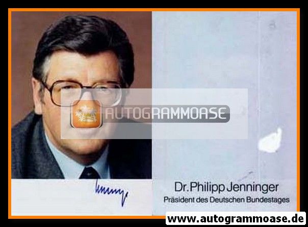 Autogramm Politik | CDU | Philipp JENNINGER | 1980er (Portrait Color)