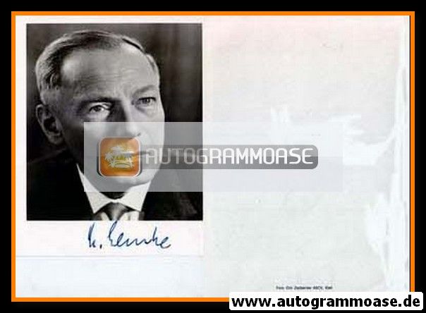 Autogramm Politik | CDU | Helmut LEMKE | 1960er (Portrait SW XL)