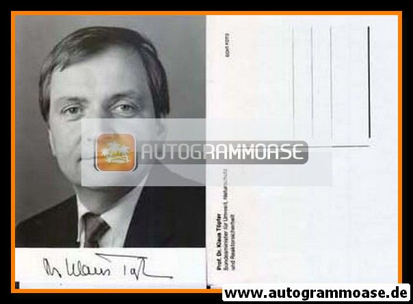 Autogramm Politik | CDU | Klaus TÖPFER | 1980er (Portrait SW)