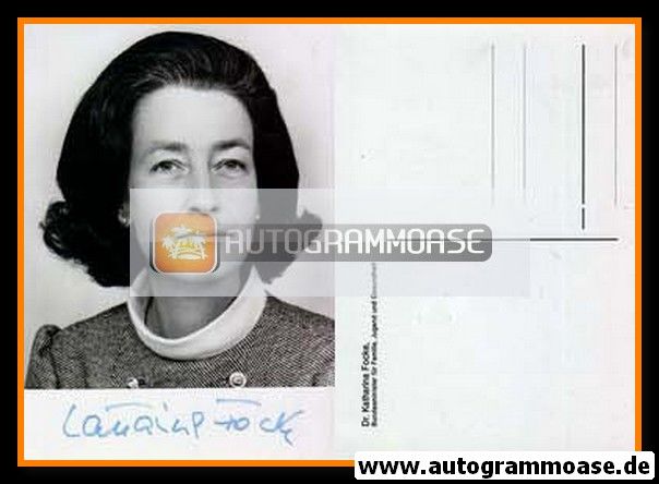 Autogramm Politik | SPD | Katharina FOCKE | 1970er (Portrait SW) 1
