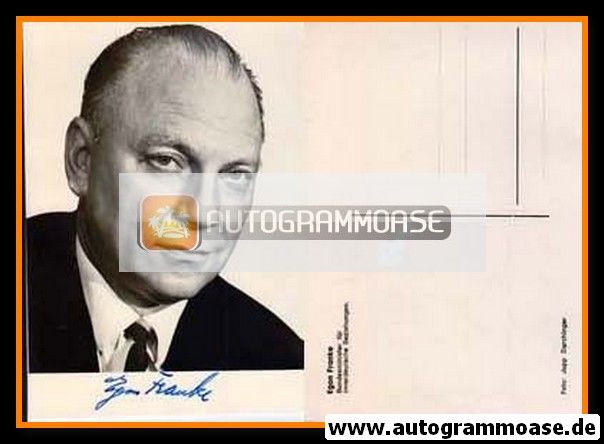Autogramm Politik | SPD | Egon FRANKE | 1970er (Portrait SW) 1