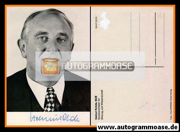 Autogramm Politik | SPD | Helmut ROHDE | 1970er (Portrait SW)