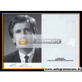 Autogramm Politik | SPD | Klaus WEDEMEIER | 1980er (Portrait SW) OB Bremen