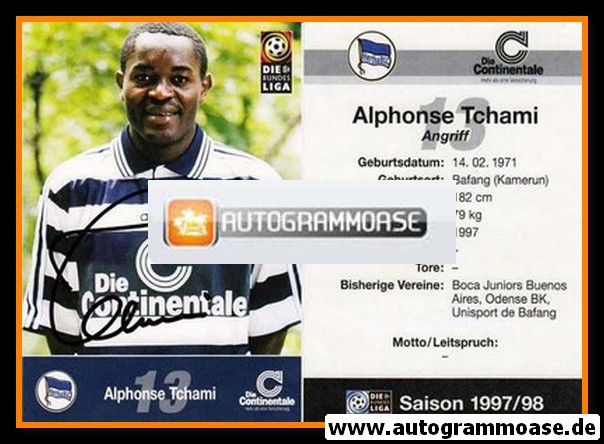 Autogramm Fussball | Hertha BSC Berlin | 1997 | Alphonse TCHAMI