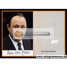 Autogramm Politik | FDP | Hans-Dietrich GENSCHER | 1980er (Portrait Color) 1