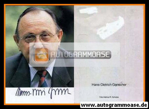 Autogramm Politik | FDP | Hans-Dietrich GENSCHER | 1990er (Portrait Color)