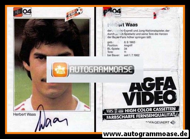 Autogramm Fussball | Bayer Leverkusen | 1983 | Herbert WAAS
