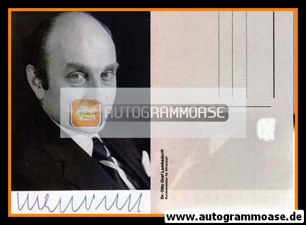 Autogramm Politik | FDP | Otto Graf LAMBSDORFF | 1970er (Portrait SW) 1