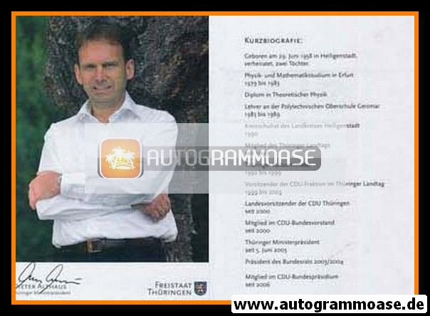 Autogramm Politik | CDU | Dieter ALTHAUS | 2000er (Portrait Color) Lebenslauf 3