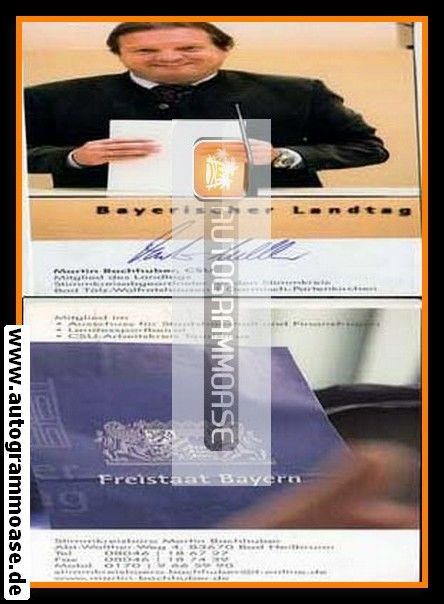 Autogramm Politik | CSU | Martin BACHHUBER | 2000er (Portrait Color)