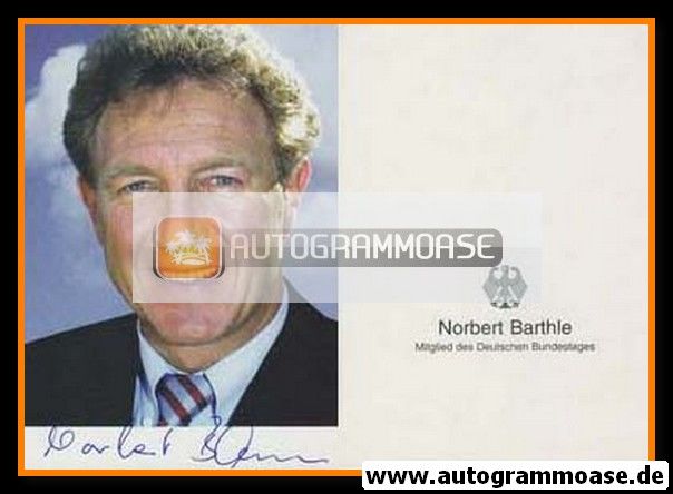 Autogramm Politik | CDU | Norbert BARTHLE | 2000er (Portrait Color)