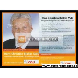 Autogramm Politik | CDU | Hans-Christian BIALLAS | 2000er (Portrait Color) 