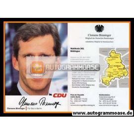 Autogramm Politik | CDU | Clemens BINNINGER | 2000er ("Für Sie In Berlin") 1