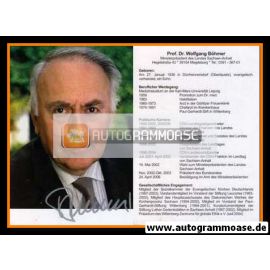 Autogramm Politik | CDU | Wolfgang BÖHMER | 2000er (Lebenslauf)
