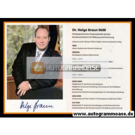 Autogramm Politik | CDU | Helge BRAUN | 2000er (Lebenslauf)
