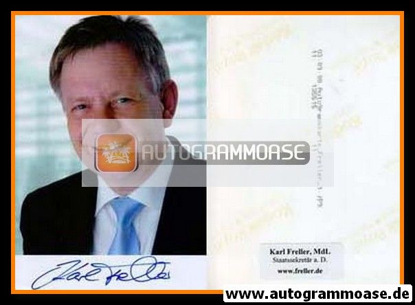Autogramm Politik | CSU | Karl FRELLER | 2000er Foto (Portrait Color)