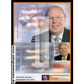Autogramm Politik | CDU | Alfons GERLING | 2010er (Portrait Color) Lebenslauf