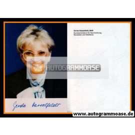 Autogramm Politik | CSU | Gerda HASSELFELDT | 1990er Foto (Portrait Color)