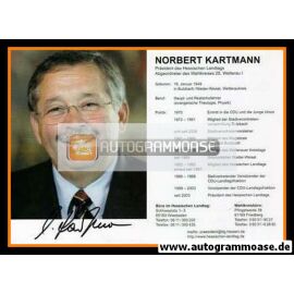 Autogramm Politik | CDU | Norbert KARTMANN | 2000er (Lebenslauf)
