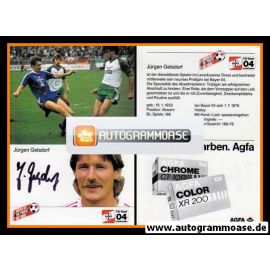 Autogramm Fussball | Bayer Leverkusen | 1984 | J&uuml;rgen GELSDORF