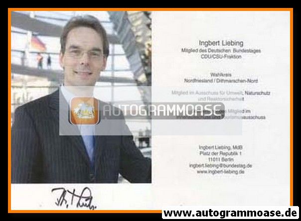 Autogramm Politik | CDU | Ingbert LIEBING | 2000er (Portrait Color)