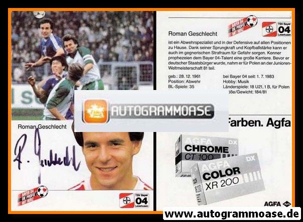 Autogramm Fussball | Bayer Leverkusen | 1984 | Roman GESCHLECHT (1)