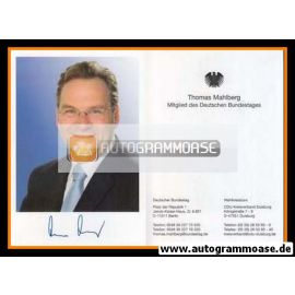 Autogramm Politik | CDU | Thomas MAHLBERG | 2000er (Portrait Color)