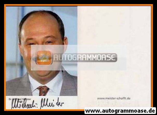 Autogramm Politik | CDU | Michael MEISTER | 1990er (Portrait Color)