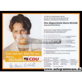 Autogramm Politik | CDU | Maria MICHALK | 2000er ("Eine Von Uns")