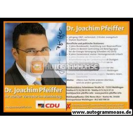 Autogramm Politik | CDU | Joachim PFEIFFER | 2000er ("Ihr Vertreter")