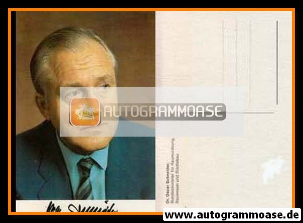 Autogramm Politik | CSU | Oscar SCHNEIDER | 1980er (Portrait Color) 1