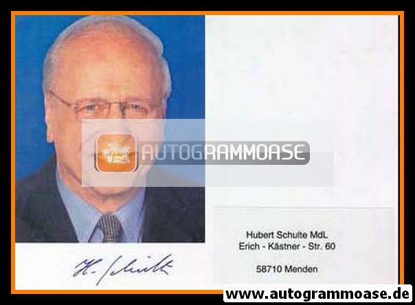 Autogramm Politik | CDU | Hubert SCHULTE | 2000er (Portrait Color)