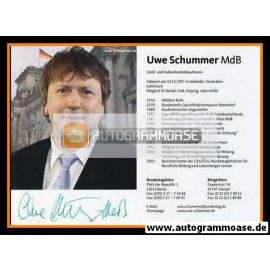 Autogramm Politik | CDU | Uwe SCHUMMER | 2000er (Lebenslauf)