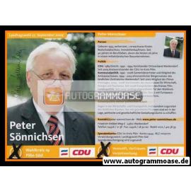Autogramm Politik | CDU | Peter SÖNNICHSEN | 2000er (Wahlkreis 19)