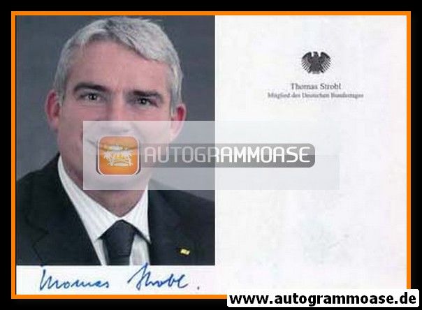 Autogramm Politik | CDU | Thomas STROBL | 2000er Druck (Portrait Color)