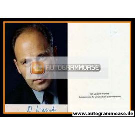 Autogramm Politik | CSU | Jürgen WARNKE | 1980er Foto (Portrait Color)