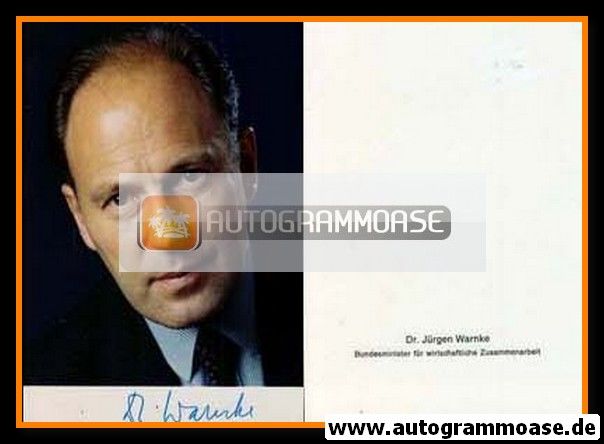Autogramm Politik | CSU | Jürgen WARNKE | 1980er Foto (Portrait Color)